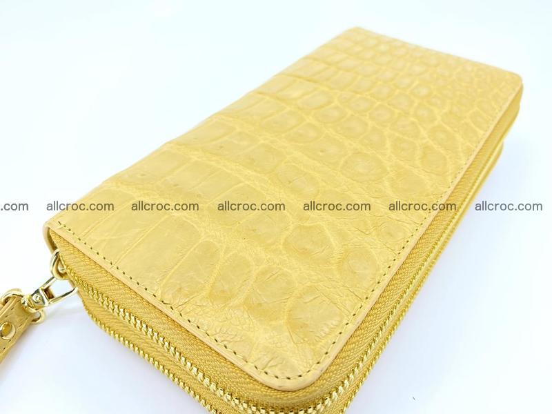 Crocodile skin wallet 2-zip, clutch with zip 1362