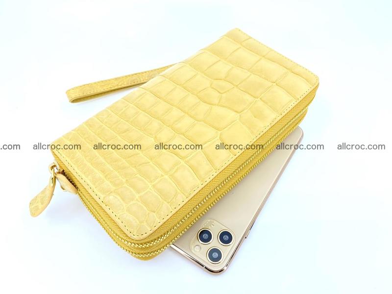 Crocodile skin wallet 2-zip, clutch with zip 1364