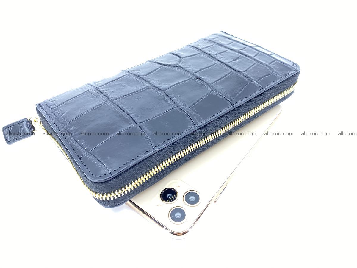 Crocodile skin wallet 1 zip M-size 1373 Foto 0