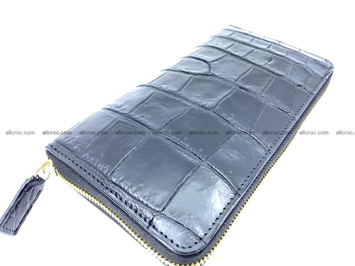 Crocodile skin wallet 1 zip M-size 1373 Foto 1