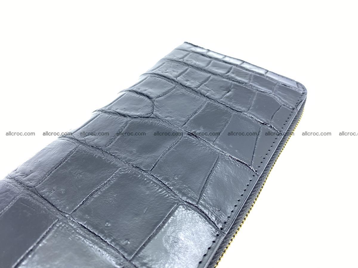 Crocodile skin wallet 1 zip M-size 1373 Foto 2