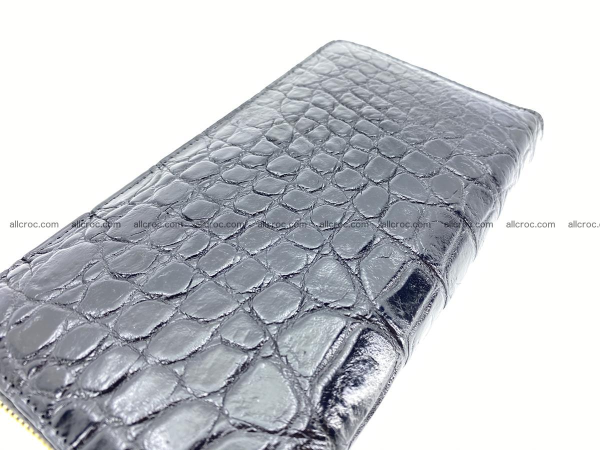 Crocodile skin wallet 1 zip M-size 1373 Foto 3