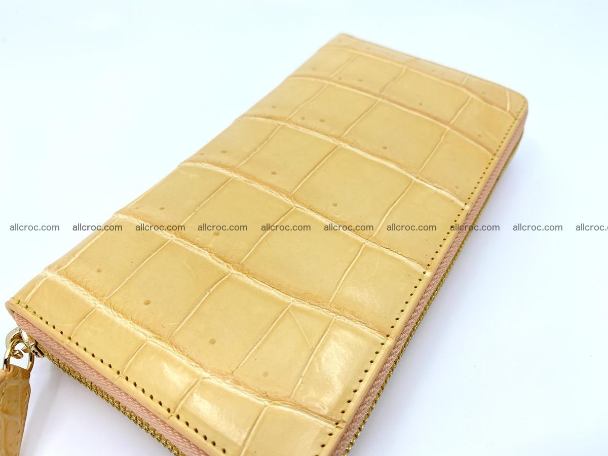 Crocodile skin wallet 1 zip M-size 1374 Foto 1