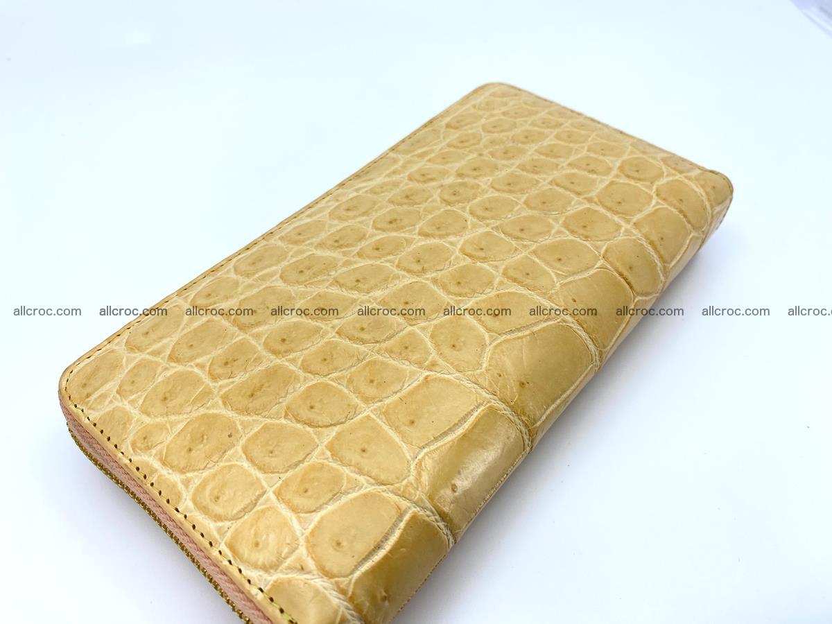 Crocodile skin wallet 1 zip M-size 1374 Foto 2