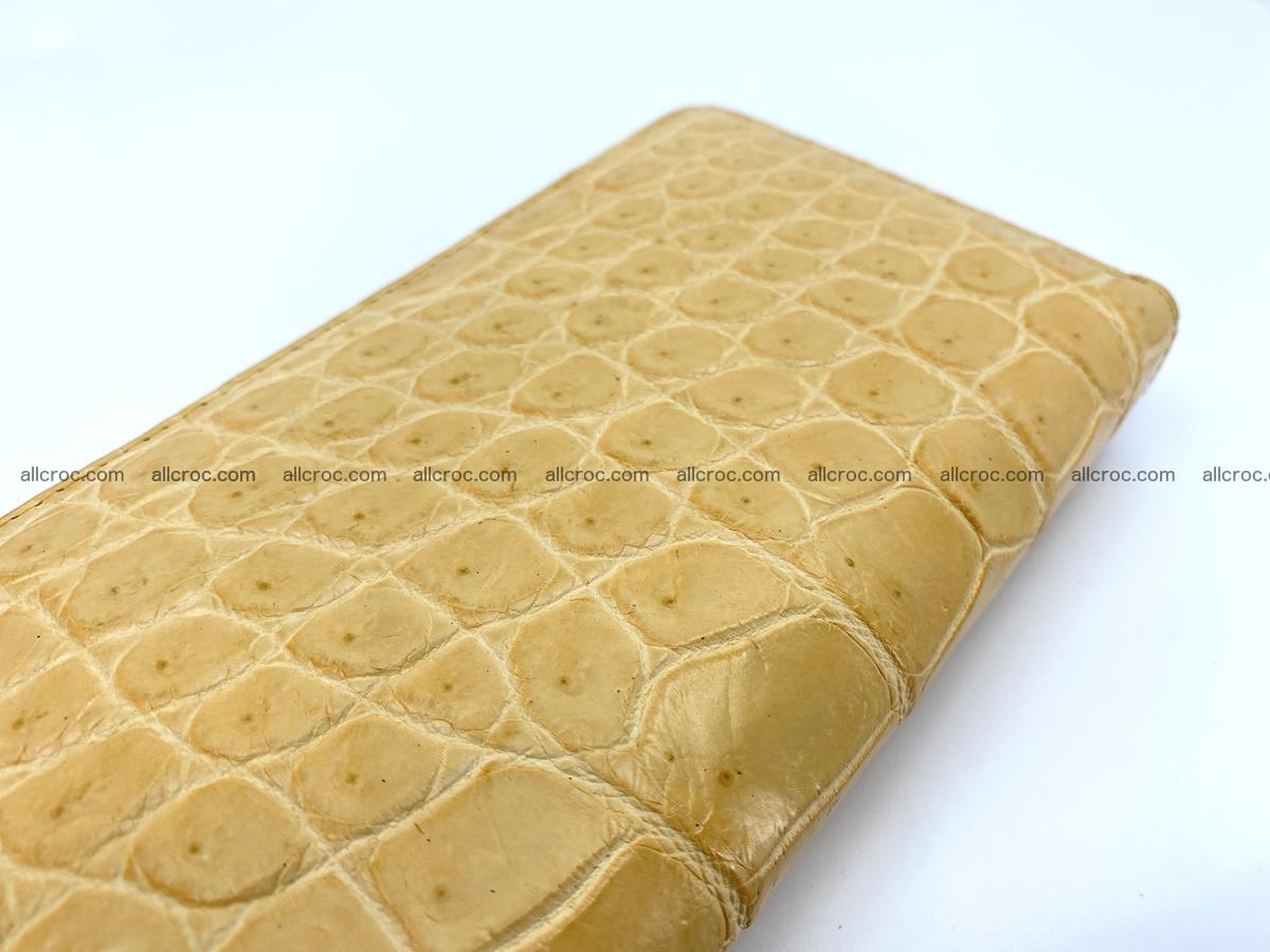 Crocodile skin wallet 1 zip M-size 1374 Foto 3