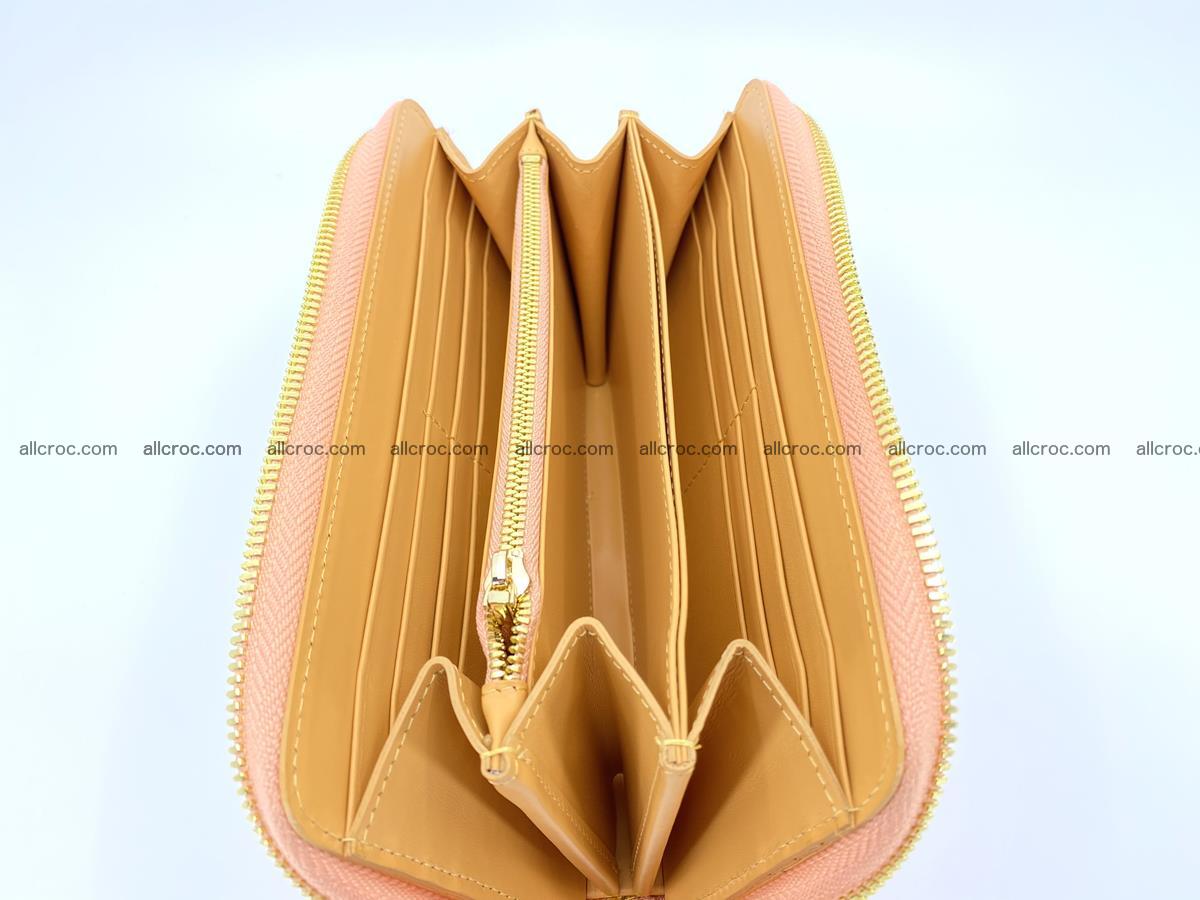 Crocodile skin wallet 1 zip M-size 1374 Foto 4
