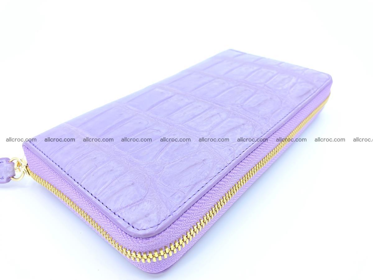 Crocodile skin wallet 1 zip M-size 1369 Foto 4