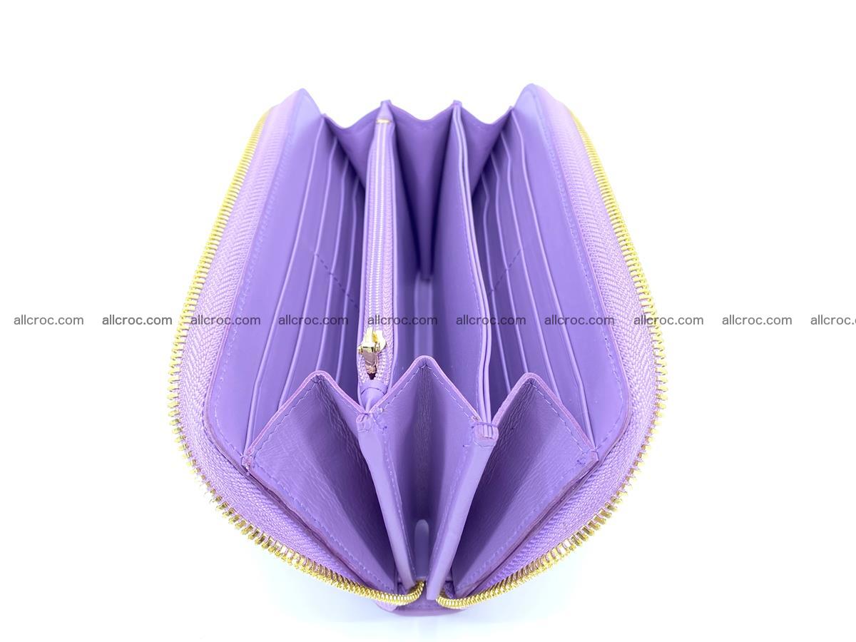 Crocodile skin wallet 1 zip M-size 1369 Foto 3