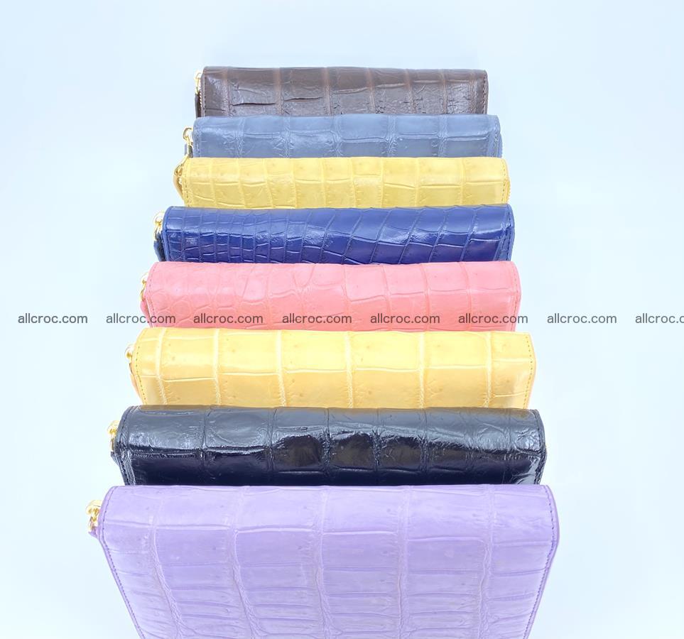 Crocodile skin wallet 1 zip M-size 1374 Foto 6