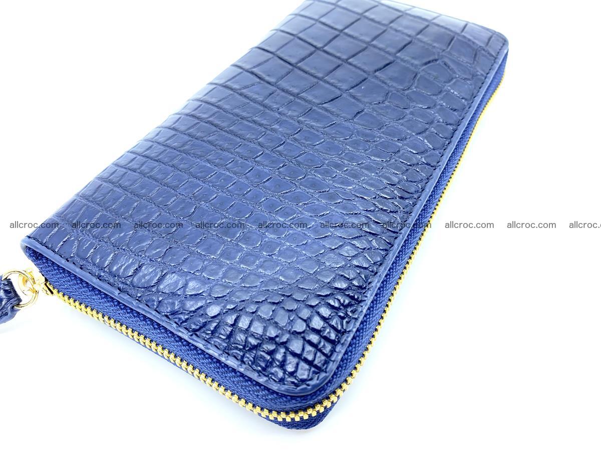 Crocodile skin wallet 1 zip M-size 1371 Foto 1