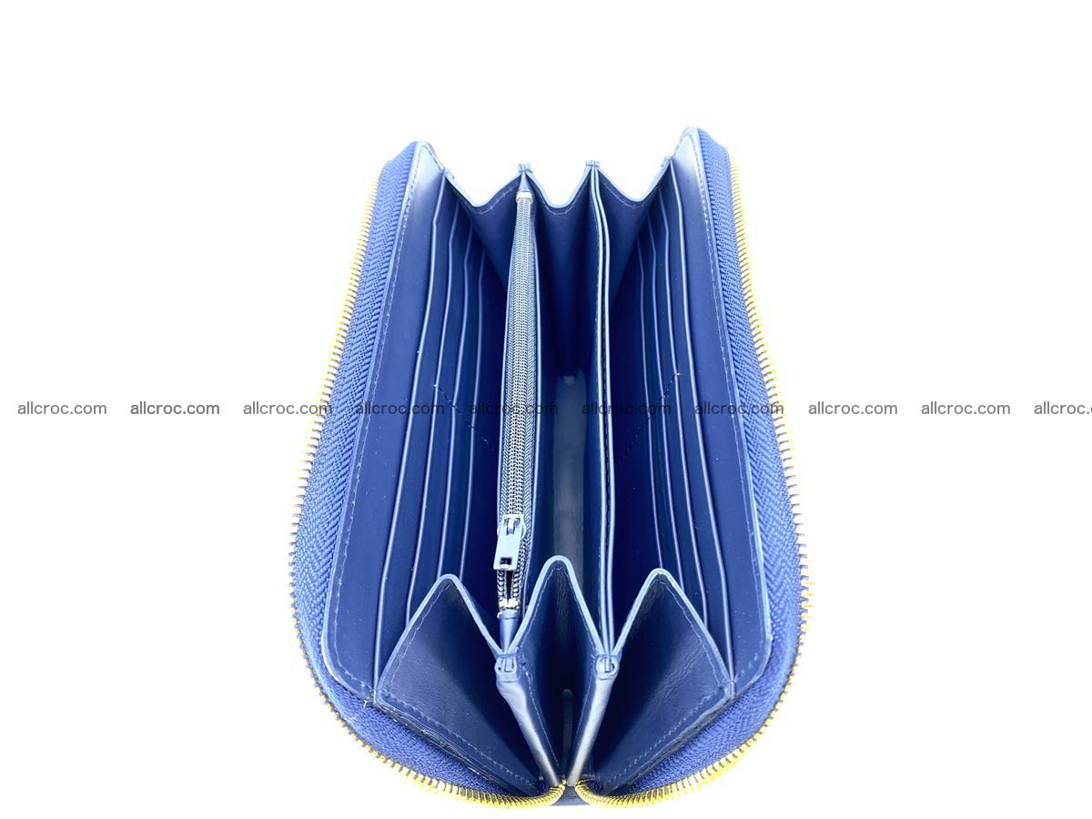 Crocodile skin wallet 1 zip M-size 1371 Foto 6