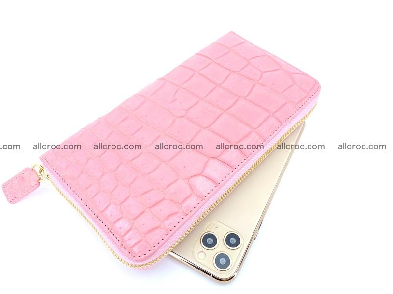 Crocodile skin wallet 1 zip M-size 1370