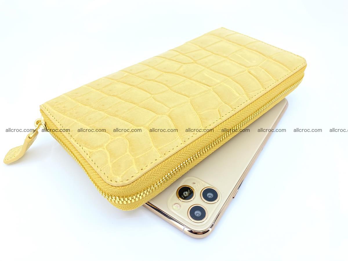 Crocodile skin wallet 1 zip M-size 1375 Foto 0