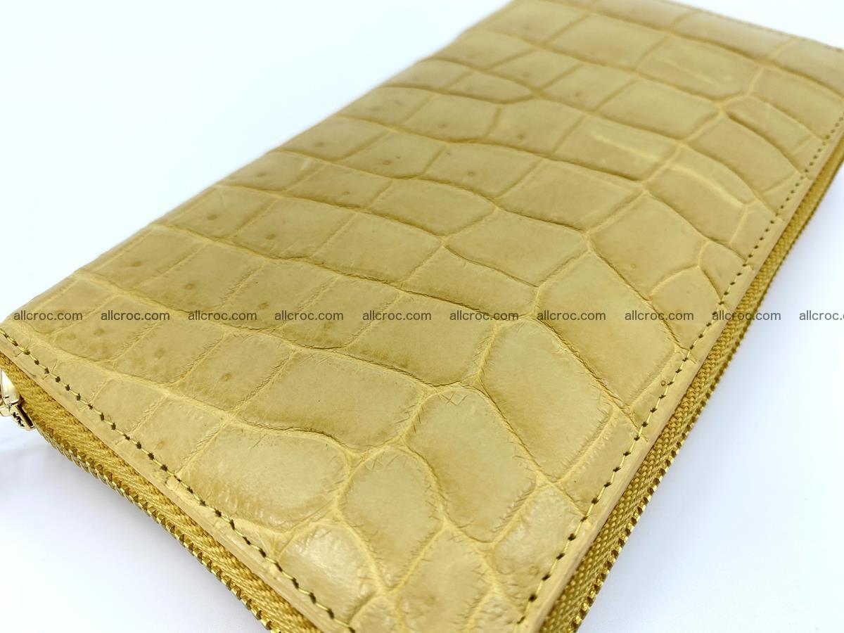 Crocodile skin wallet 1 zip M-size 1375 Foto 2