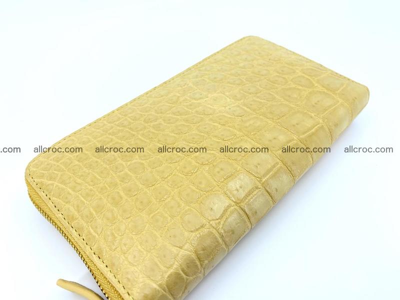 Crocodile skin wallet 1 zip M-size 1375