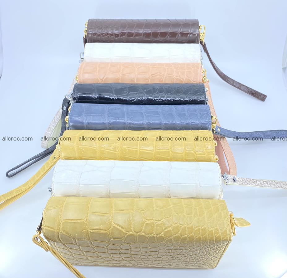 Crocodile skin wallet 2-zips, clutch with zip 1361 Foto 11