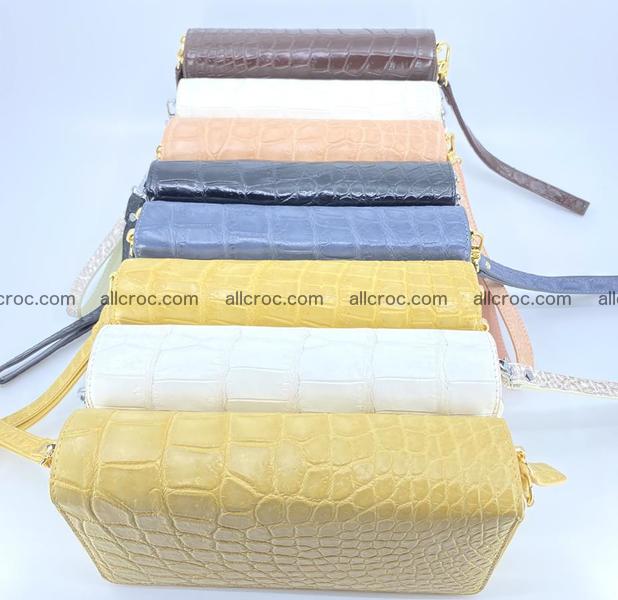 Crocodile skin wallet 2-zip, clutch with zip 1363