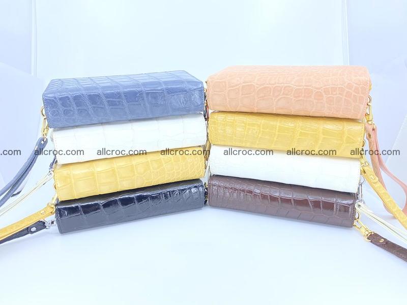 Crocodile skin wallet 2-zip 1361