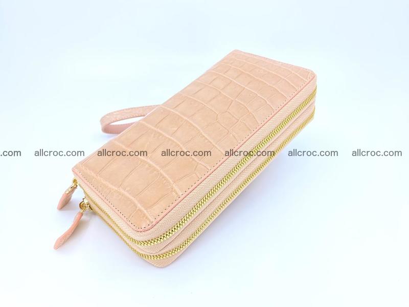 Crocodile skin wallet 2-zip 1361