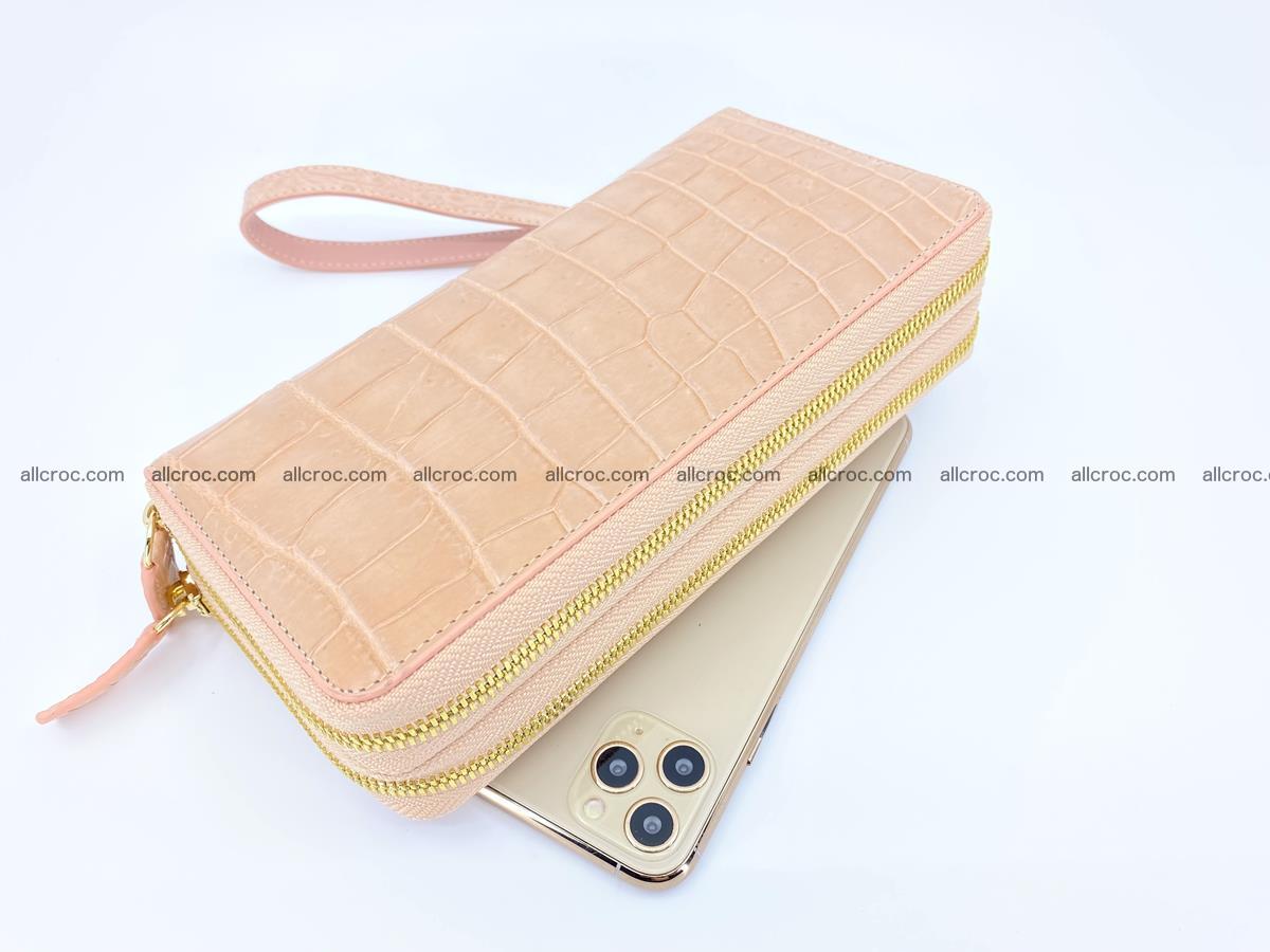 Crocodile skin wallet 2-zips, clutch with zip 1361 Foto 0