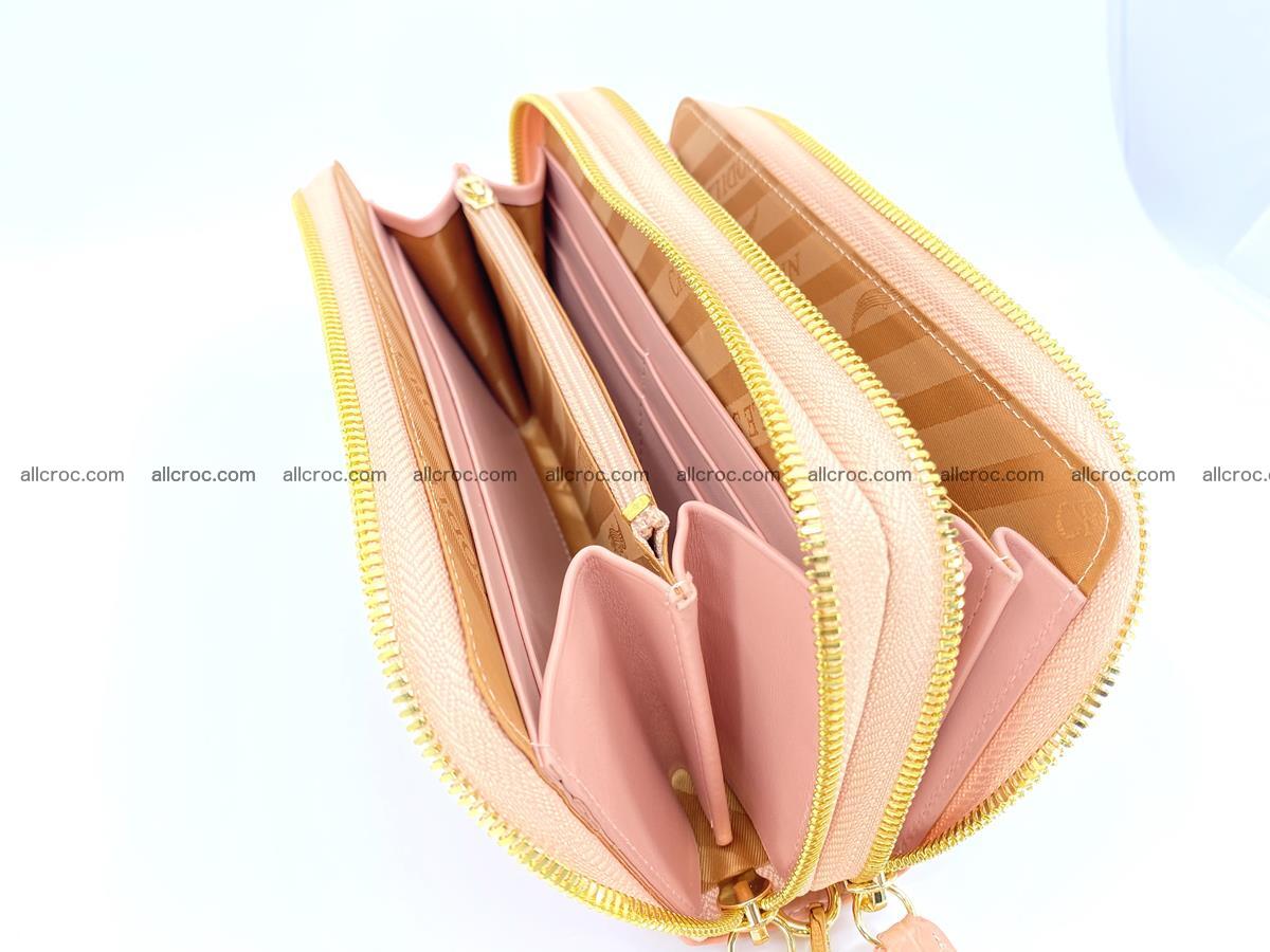 Crocodile skin wallet 2-zips, clutch with zip 1361 Foto 7