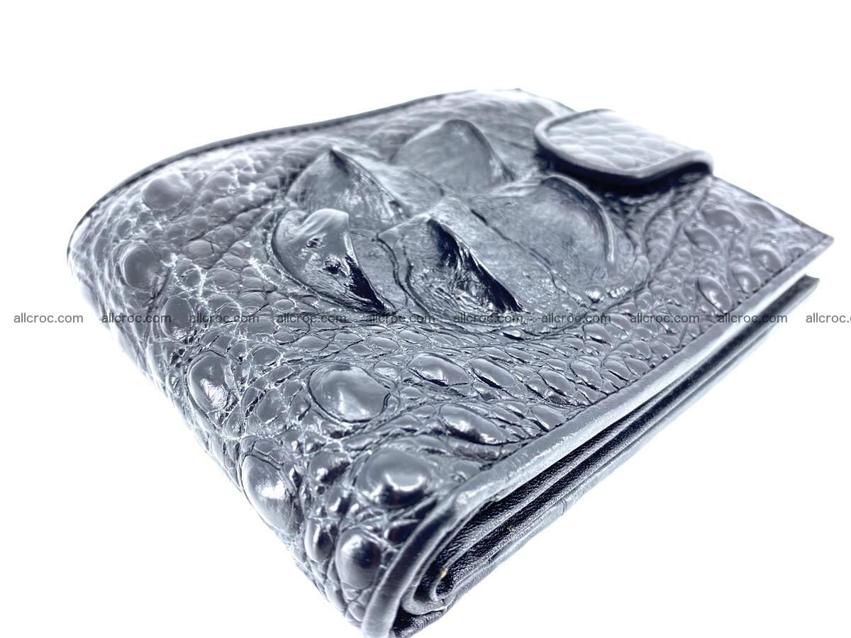 Crocodile skin wallet with pocket for coins and half belt 951 Foto 3
