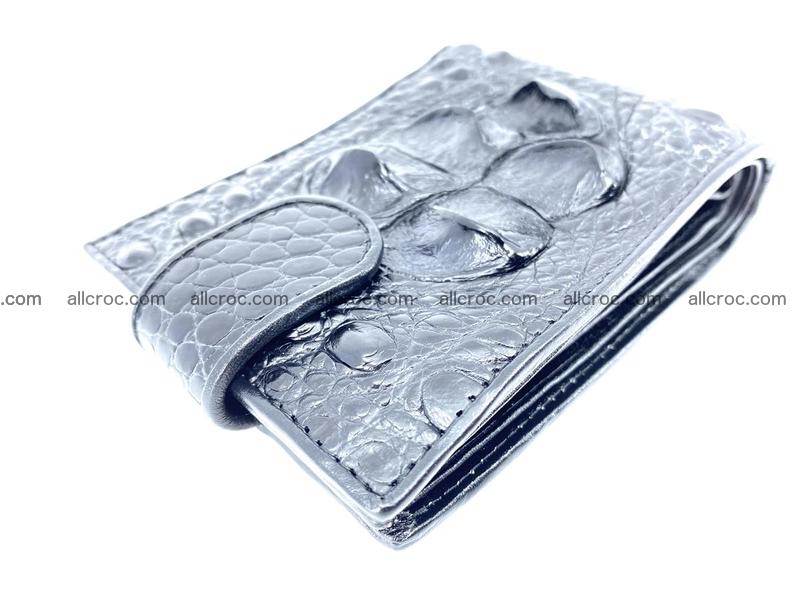 Crocodile skin wallet with pocket for coins and half belt 951