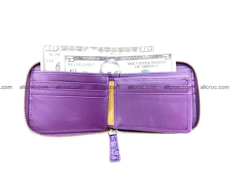 Crocodile skin wallet, short billfold 1436