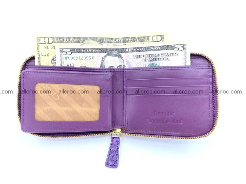 Crocodile skin wallet, short billfold 1436