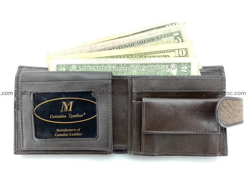 Crocodile skin wallet with strap 913