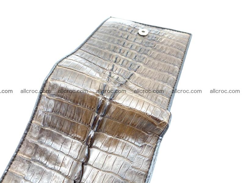 Crocodile skin wallet with strap 913