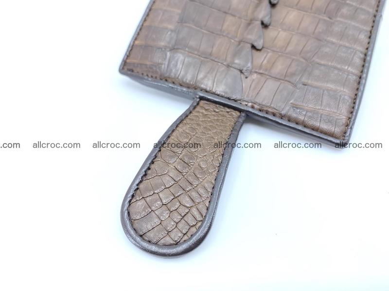 Crocodile skin wallet with strap 913