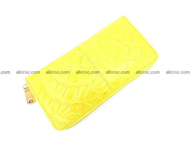 Crocodile skin wallet with zip 972
