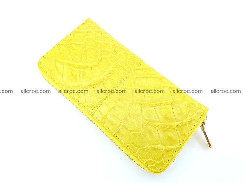 Crocodile skin wallet with zip 972