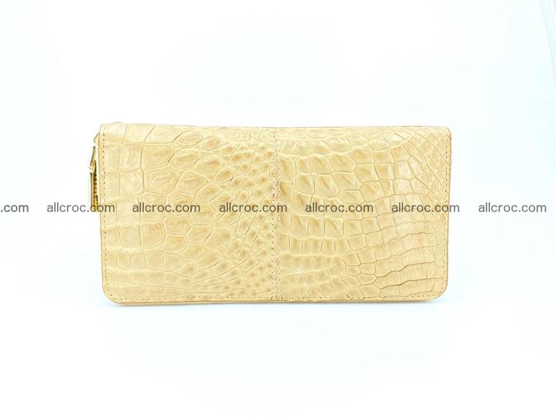 Crocodile skin wallet with zip 974