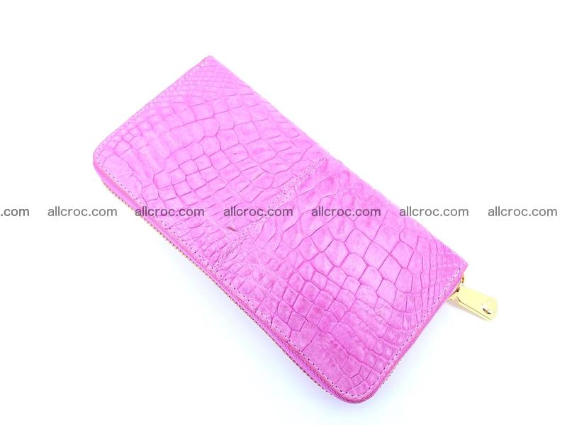 Crocodile skin wallet with zip 977
