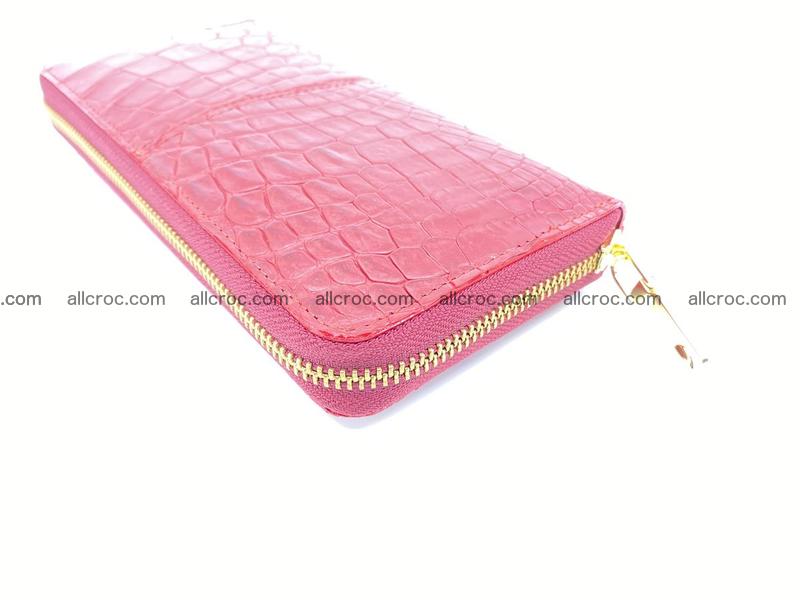 Crocodile skin wallet with zip 979