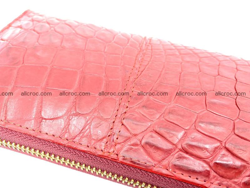 Crocodile skin wallet with zip 979