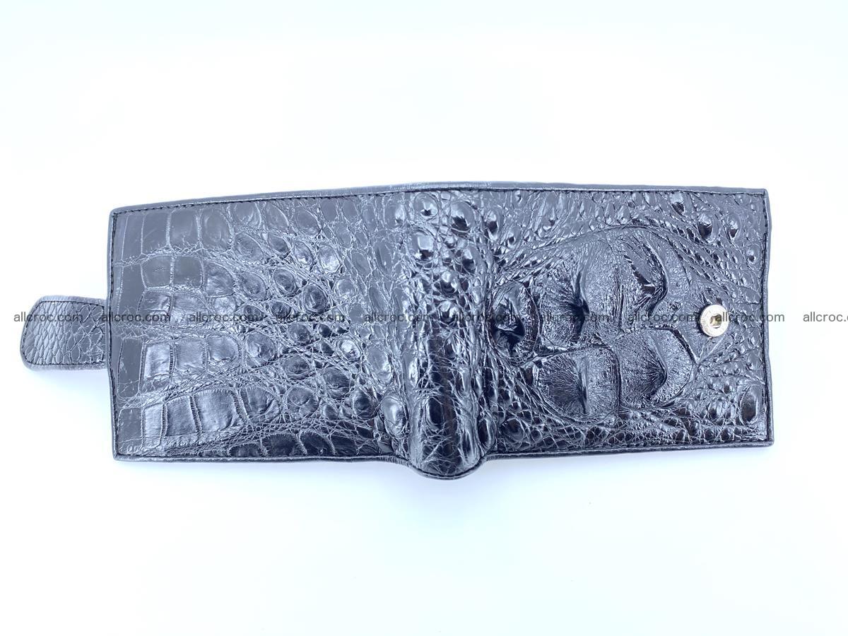 Crocodile skin wallet with pocket for coins and half belt 949 Foto 5