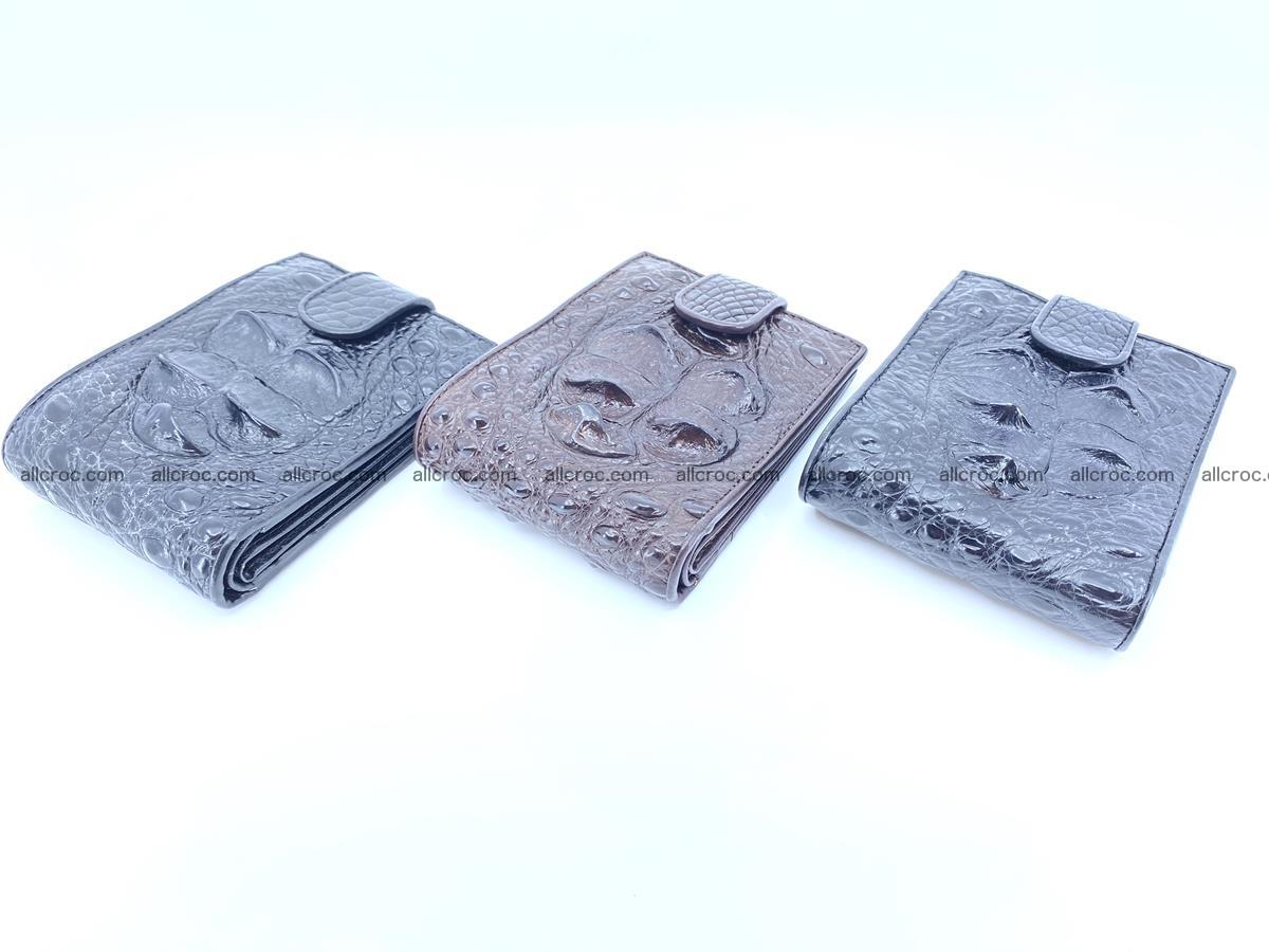 Crocodile skin wallet with pocket for coins and half belt 950 Foto 15