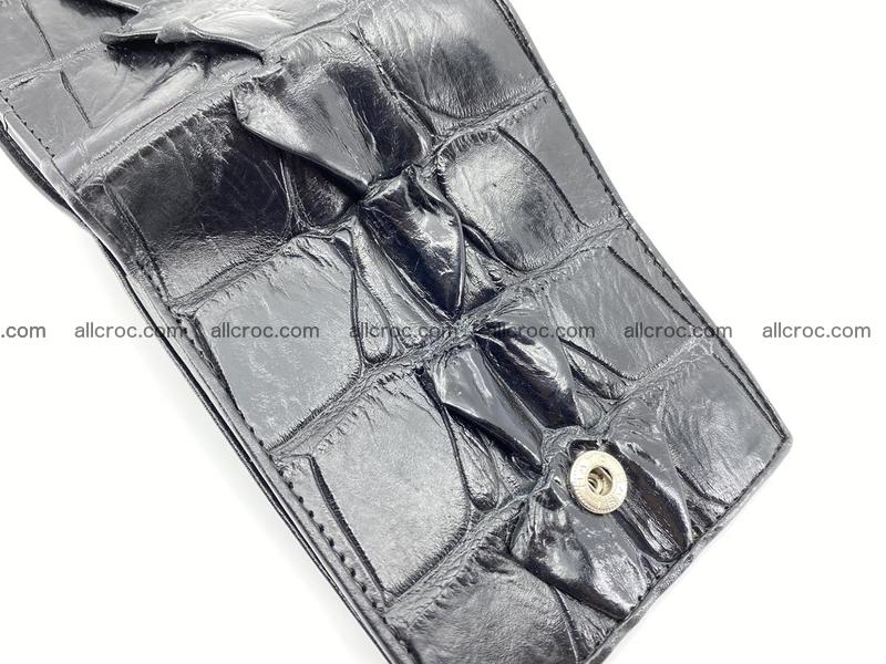 Crocodile skin wallet with pocket for coins and half belt 953