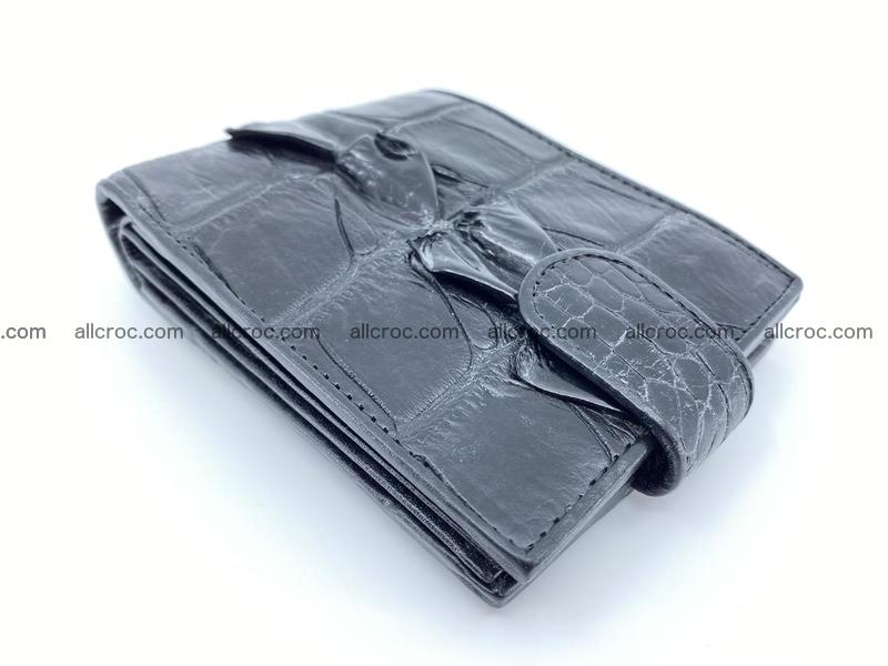 Crocodile skin wallet with pocket for coins and half belt 953