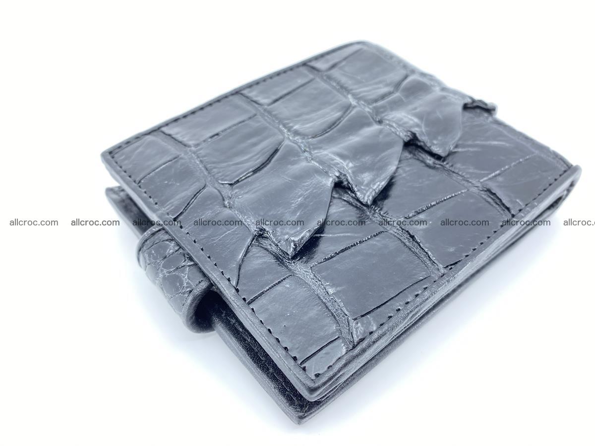 Crocodile skin wallet with pocket for coins and half belt 953 Foto 10
