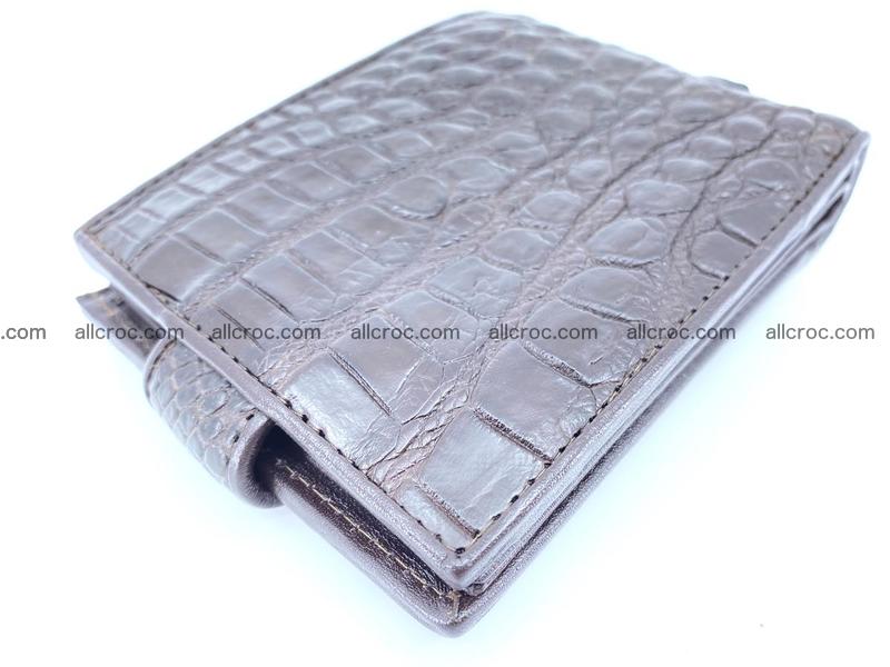 Crocodile skin wallet with pocket for coins and half belt 950