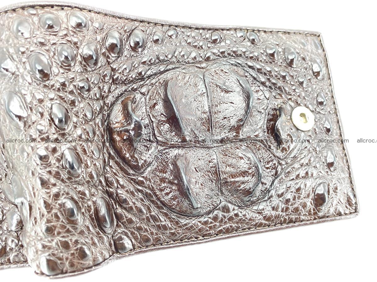 Crocodile skin wallet with pocket for coins and half belt 950 Foto 7
