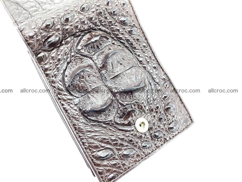 Crocodile skin wallet with pocket for coins and half belt 950
