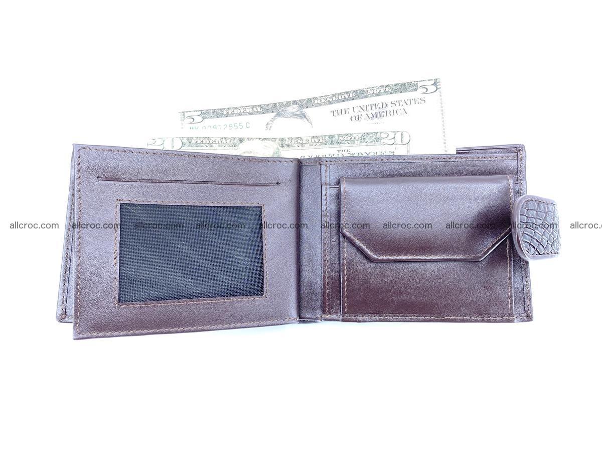 Crocodile skin wallet with pocket for coins and half belt 948 Foto 7