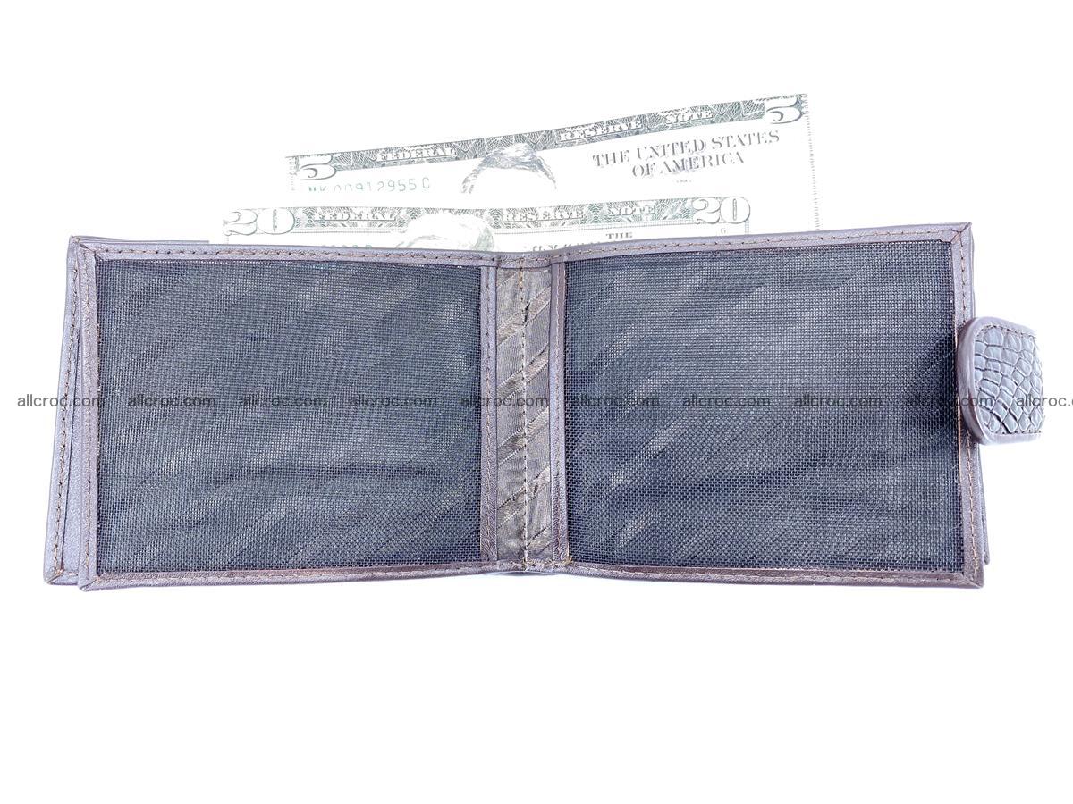 Crocodile skin wallet with pocket for coins and half belt 948 Foto 8