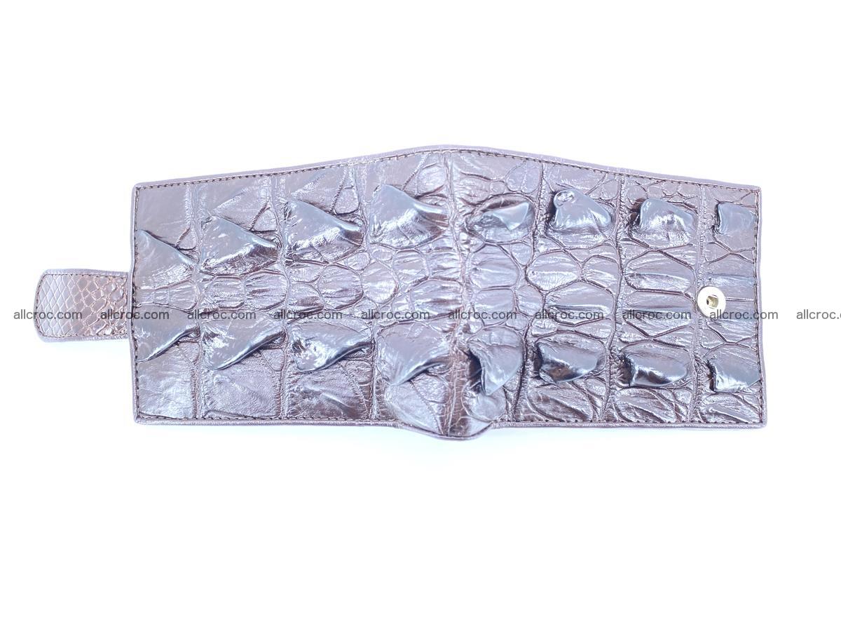 Crocodile skin wallet with pocket for coins and half belt 948 Foto 3