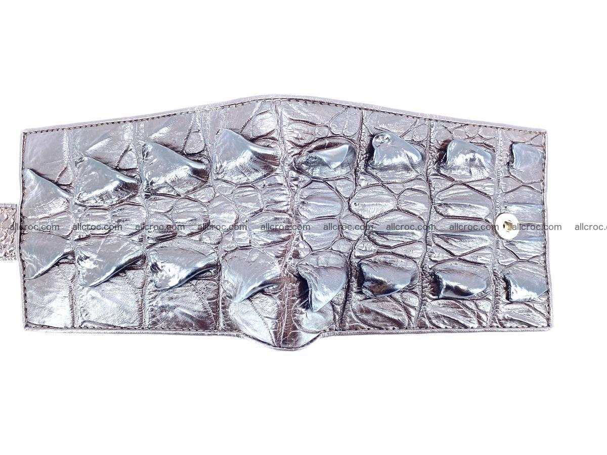 Crocodile skin wallet with pocket for coins and half belt 948 Foto 2
